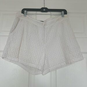 Tommy Bahama Shorts Womens White Eyelet Cotton Embroidered Summer Pockets Sz 10